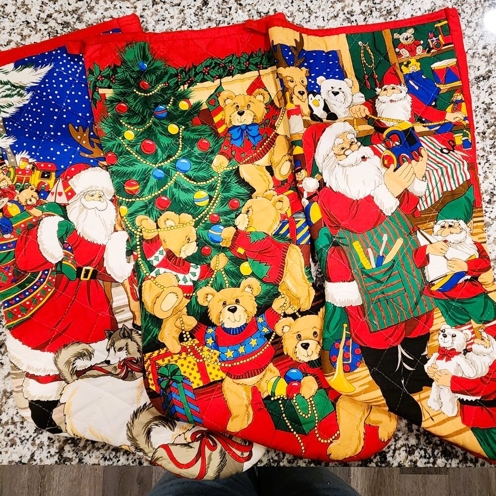 Christmas Stockings - Set of 3 - Handmade